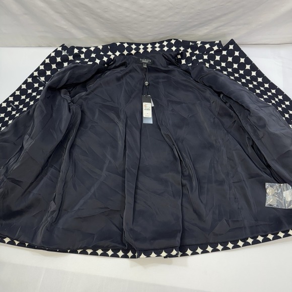 NEW Talbots Jackie Fit Polka Dot Blazer Jacket 100% Cotton Womens Size 14 Preppy - Picture 12 of 14